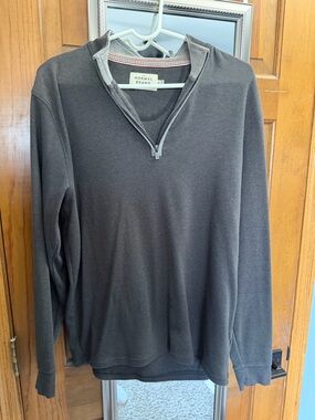 The Normal Brand Gray Quarter Zip Pullover Men’s Medium – Stretch Casual Sweater